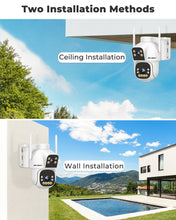 Load image into Gallery viewer, GB-217K-WIFI GENBOLT 2.5K AOV WiFi Solar Security Camera Outdoor Wireless, 7/24 Recording 3MP+3MP IP Surveillance Camera with 90FT AI Detection, 8W 15600mAh Battery Powered Camera CCTV 2.4&amp;5GHz Dual Band WiFi