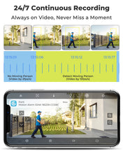 Load image into Gallery viewer, GB-216K-WIFI GENBOLT 2K Solar WiFi Security Camera Outdoor Wireless, AOV 24/7 Recording, 8W 14400mAh Battery Powered Home Surveillance Camera CCTV with Dual View, IP Camera with 2.4&amp;5GHz, 90FT AI Detection Human