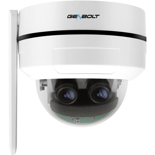GB-220K GENBOLT 2.5K PTZ WiFi Security Camera Indoor and Outdoor DC&POE,4MP Dual Lens Home Surveillance IP Camera CCTV 10X Hybrid Zoom, IK10 Vandalproof, IP66 Waterproof,Pan Tilt Auto Tracking Human Detection
