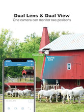 Load image into Gallery viewer, GB-217H-4G GENBOLT 3G/4G LTE Cellular Solar Security Camera Outdoor Wireless, 8W 15600mAh Battery Operated Surveillance Camera No WiFi, Dual Lens Spotlight IP Camera CCTV with SIM Card