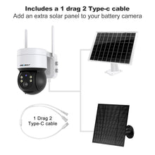 Load image into Gallery viewer, GB-216P GENBOLT Solar Panel Waterproof, Works with Surveillance Cameras on Rechargeable Battery, 7W/5V with 2M USB Cable, Supports Continuous Power for The Camera