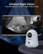 Load image into Gallery viewer, GB-108K GENBOLT 2K WiFi Indoor House Security Camera Wireless, Pan Tilt Pet Camera with 4800mah Battery Powered, IP Camera CCTV Nanny Dog Cam Baby Monitor with PIR Detection