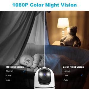 GB-106K GENBOLT 2K WiFi Security Camera Indoor, Home Surveillance IP Camera CCTV with Humanoid Detection, Auto Cruise Nanny Pet Dog Cam, Baby Monitor with Audio Alarm