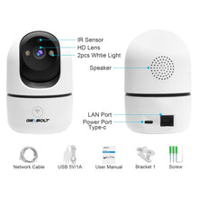Load image into Gallery viewer, GB-106K GENBOLT 2K WiFi Security Camera Indoor, Home Surveillance IP Camera CCTV with Humanoid Detection, Auto Cruise Nanny Pet Dog Cam, Baby Monitor with Audio Alarm