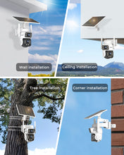 Load image into Gallery viewer, GB-216K-WIFI GENBOLT 2K Solar WiFi Security Camera Outdoor Wireless, AOV 24/7 Recording, 8W 14400mAh Battery Powered Home Surveillance Camera CCTV with Dual View, IP Camera with 2.4&amp;5GHz, 90FT AI Detection Human