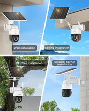 Load image into Gallery viewer, GB-203EK-4G GENBOLT 4G AOV Solar Security Camera Outdoor Wireless,7/24 Recording 3MP No WiFi IP Surveillance Camera with Sim Card,90FT AI Detection,8W 10400mAh Battery Operated LTE Camera CCTV