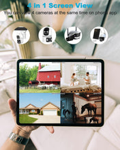 Load image into Gallery viewer, GB-102H GENBOLT WiFi Security Camera Indoor, 360°Dual Lens Home Surveillance IP Camera CCTV with Humanoid Detection, Auto Cruise Nanny Pet Dog Cam, 2.4&amp;5GHz Dual WiFi Baby Monitor with Audio Alarm