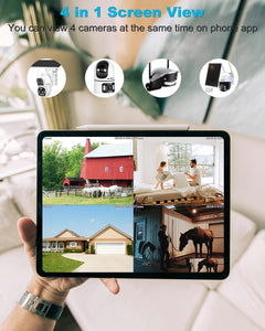 GB-102H GENBOLT WiFi Security Camera Indoor, 360°Dual Lens Home Surveillance IP Camera CCTV with Humanoid Detection, Auto Cruise Nanny Pet Dog Cam, 2.4&5GHz Dual WiFi Baby Monitor with Audio Alarm
