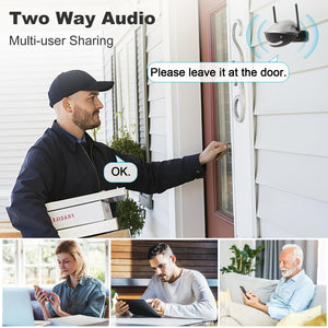 GB-212K-WIFI GENBOLT WiFi Security Camera Outdoor 2.5K, Home Surveillance CCTV Camera 4MP with Dual lens, 180° Panoramic IP Camera with Color Night, Car/Pet/Humanoid Detection [DC&PoE]