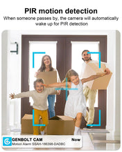 Load image into Gallery viewer, GB-108K GENBOLT 2K WiFi Indoor House Security Camera Wireless, Pan Tilt Pet Camera with 4800mah Battery Powered, IP Camera CCTV Nanny Dog Cam Baby Monitor with PIR Detection