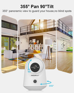 GB-108K GENBOLT 2K WiFi Indoor House Security Camera Wireless, Pan Tilt Pet Camera with 4800mah Battery Powered, IP Camera CCTV Nanny Dog Cam Baby Monitor with PIR Detection