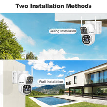 Load image into Gallery viewer, GB-217H-WIFI GENBOLT Solar WiFi Security Camera Outdoor Wireless, 8W 15600mAh Battery Powered Home Surveillance Camera CCTV with Dual View, Dual lens Spotlight IP Camera with Color Night, PIR Detection