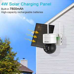 GB-216K-WIFI GENBOLT 2K Solar WiFi Security Camera Outdoor Wireless, Home Surveillance CCTV Camera Systems, Battery Powered IP Camera with PIR Detection, Color Night Vision