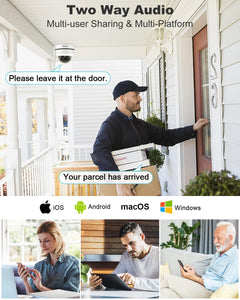 GB-220K GENBOLT 2.5K PTZ WiFi Security Camera Indoor and Outdoor DC&POE,4MP Dual Lens Home Surveillance IP Camera CCTV 10X Hybrid Zoom, IK10 Vandalproof, IP66 Waterproof,Pan Tilt Auto Tracking Human Detection
