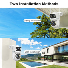 Load image into Gallery viewer, GB-201H GENBOLT PTZ WiFi Security Camera Outdoor, CCTV Camera with Dual View, Dual lens Home Surveillance IP Camera with Color Night, Auto Tracking Humanoid Detection [DC&amp;PoE]
