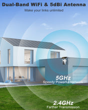 Load image into Gallery viewer, GB-216K-WIFI GENBOLT 2K Solar WiFi Security Camera Outdoor Wireless, AOV 24/7 Recording, 8W 14400mAh Battery Powered Home Surveillance Camera CCTV with Dual View, IP Camera with 2.4&amp;5GHz, 90FT AI Detection Human