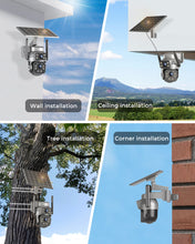 Load image into Gallery viewer, GB-216K-4G GENBOLT 4G LTE Solar Security Camera Outdoor Wireless No WiFi,24/7 Recording AOV, 8W 14400mAh Battery, 2K Surveillance Camera with Sim Card, 90FT AI Detection Human