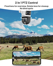 Load image into Gallery viewer, GB-201H-4G GENBOLT 3G/4G LTE Security Camera Outdoor No WiFi, Dual Lens PoE Surveillance Camera CCTV with Sim Card Cellular, 24/7 Recording Plug in Wired IP Cam with Auto Tracking Human Detection