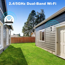Load image into Gallery viewer, GB-201H GENBOLT PTZ WiFi Security Camera Outdoor, CCTV Camera with Dual View, Dual lens Home Surveillance IP Camera with Color Night, Auto Tracking Humanoid Detection [DC&amp;PoE]