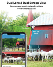 Load image into Gallery viewer, GB-201H-4G GENBOLT 3G/4G LTE Security Camera Outdoor No WiFi, Dual Lens PoE Surveillance Camera CCTV with Sim Card Cellular, 24/7 Recording Plug in Wired IP Cam with Auto Tracking Human Detection