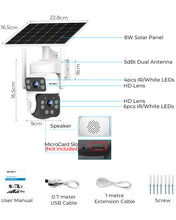 Load image into Gallery viewer, GB-216K-WIFI GENBOLT 2K Solar WiFi Security Camera Outdoor Wireless, AOV 24/7 Recording, 8W 14400mAh Battery Powered Home Surveillance Camera CCTV with Dual View, IP Camera with 2.4&amp;5GHz, 90FT AI Detection Human