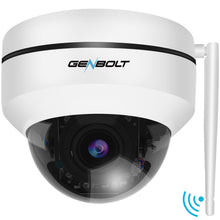 Load image into Gallery viewer, [9X ZOOM] PTZ WiFi Security Camera Outdoor,GENBOLT 5MP AI Auto Tracking Pan Tilt Dome Camera,5X Optical and 4X Digital Zoom Auto Focus IP Camera with Color Night Vision,Wireless Surveillance System with Humanoid Motion Detection