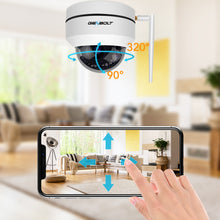 Load image into Gallery viewer, [9X ZOOM] PTZ WiFi Security Camera Outdoor,GENBOLT 5MP AI Auto Tracking Pan Tilt Dome Camera,5X Optical and 4X Digital Zoom Auto Focus IP Camera with Color Night Vision,Wireless Surveillance System with Humanoid Motion Detection