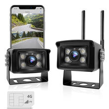 Load image into Gallery viewer, GENBOLT 3G/4G LTE Truck Camera No WiFi, Security Camera Outdoor with Sim Card, Sound &amp; Light Alarms, Remote Monitoring Dual Cameras for RV, Truck, Camper, Trailer, Caravan, IP69K Waterproof