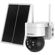 Load image into Gallery viewer, GENBOLT 2K Solar Security Camera Outdoor Wireless, Battery Operated PTZ WiFi Camera 6W 15000mAh Rechargeable Floodlight CCTV Home Surveillance IP Camera, PIR Siren Alarm with Humanoid Detection