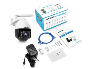 GB-203X-4G GENBOLT [12X Zoom] 3G/4G LTE Security Camera Outdoor Wireless, 2.5K Floodlight PoE CCTV IP Surveillance PTZ Camera with Sim Card, Color Night Vision Auto Humanoid Cruise Tracking, Siren Alarm (DC&POE)
