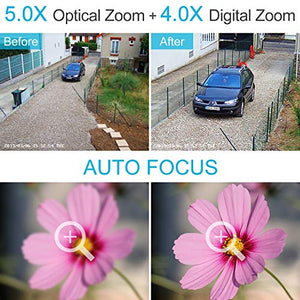 [9X ZOOM] Floodlight PTZ WiFi Security Camera Outdoor,GENBOLT 5MP AI Auto Tracking Dome Camera,5X Optical and 4X Digital Zoom Auto Focus IP Camera with Color Night Vision,Wireless Surveillance System with Humanoid Motion Detection, Pan Tilt 2-Way Audio
