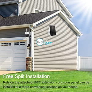 GENBOLT 2K Solar Security Camera Outdoor Wireless, Battery Operated PTZ WiFi Camera 6W 15000mAh Rechargeable Floodlight CCTV Home Surveillance IP Camera, PIR Siren Alarm with Humanoid Detection