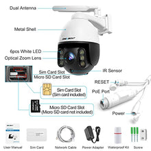 Load image into Gallery viewer, GB-203X-4G GENBOLT [12X Zoom] 3G/4G LTE Security Camera Outdoor Wireless, 2.5K Floodlight PoE CCTV IP Surveillance PTZ Camera with Sim Card, Color Night Vision Auto Humanoid Cruise Tracking, Siren Alarm (DC&amp;POE)