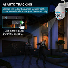 Load image into Gallery viewer, [9X ZOOM] Floodlight PTZ WiFi Security Camera Outdoor,GENBOLT 5MP AI Auto Tracking Dome Camera,5X Optical and 4X Digital Zoom Auto Focus IP Camera with Color Night Vision,Wireless Surveillance System with Humanoid Motion Detection, Pan Tilt 2-Way Audio