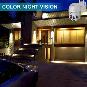 [Color Night] Floodlight Outdoor WiFi Security Camera - GENBOLT AI Home Security Automatic Human Tracking Pan Tilt Wireless IP Surveillance Dome Camera 1080P,AI Humanoid Alarm,Active Siren with Lighting Defense,Customizable Motion Detection,Instant Image