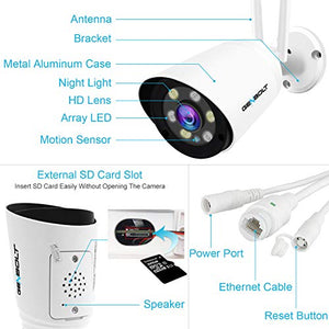 [2.4&5GHz] 2MP Outdoor WiFi Security Camera, GENBOLT Floodlight Wireless IP Camera with AI Humanoid Motion Detection,Color Night Vision, 2-Way Audio,110°Super Wide View,Instant Image Alert - 2022