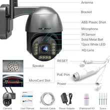 Load image into Gallery viewer, GB-213V-WIFI [DC&amp;PoE] 4K WiFi Security Camera Outdoor, GENBOLT 8MP Floodlight Home Surveillance CCTV IP Camera with Color Night, Auto Cruise Tracking Human/Vehicle Detection Pan Tilt 4X Digital Zoom (2.4&amp;5GHz)[DC&amp;PoE]
