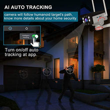 Load image into Gallery viewer, [Human Tracking] Floodlight WiFi Security Camera Outdoor - GENBOLT AI Automatic Tracking Pan Tilt Wireless Home Surveillance Bullet IP Camera 1080P,AI Humanoid Alarm,Active Siren with Lighting Defense,Customizable Motion Detection,Instant Image Activity A