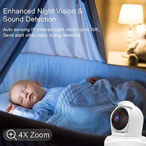 GENBOLT [Auto Tacking] 5MP WiFi Camera Indoor, 2.5K Home Security Camera Baby Pet Monitor with Humanoid Detection,Smart Night Vision,Pan Tilt Zoom,2-Way Audio Home Surveillance - 2022 Updated