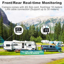Load image into Gallery viewer, GENBOLT 3G/4G LTE Truck Camera No WiFi, Security Camera Outdoor with Sim Card, Sound &amp; Light Alarms, Remote Monitoring Dual Cameras for RV, Truck, Camper, Trailer, Caravan, IP69K Waterproof