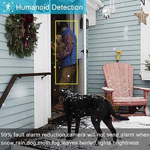 [GB-213K-WIFI] 4MP Floodlight Outdoor WiFi Security Camera - GENBOLT AI Home Security Automatic Human Tracking Pan Tilt Wireless IP Surveillance Dome Camera, AI Humanoid Alarm,Active Siren with Lighting Defense,Customizable Motion Detection[DC&PoE]