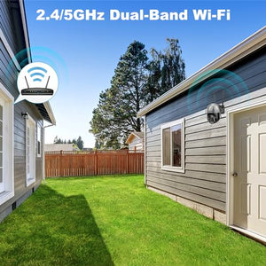 GB-213V-WIFI [DC&PoE] 4K WiFi Security Camera Outdoor, GENBOLT 8MP Floodlight Home Surveillance CCTV IP Camera with Color Night, Auto Cruise Tracking Human/Vehicle Detection Pan Tilt 4X Digital Zoom (2.4&5GHz)[DC&PoE]