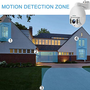 [9X ZOOM] Floodlight PTZ WiFi Security Camera Outdoor,GENBOLT 5MP AI Auto Tracking Dome Camera,5X Optical and 4X Digital Zoom Auto Focus IP Camera with Color Night Vision,Wireless Surveillance System with Humanoid Motion Detection, Pan Tilt 2-Way Audio