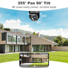 Load image into Gallery viewer, GB-213V-WIFI [DC&amp;PoE] 4K WiFi Security Camera Outdoor, GENBOLT 8MP Floodlight Home Surveillance CCTV IP Camera with Color Night, Auto Cruise Tracking Human/Vehicle Detection Pan Tilt 4X Digital Zoom (2.4&amp;5GHz)[DC&amp;PoE]