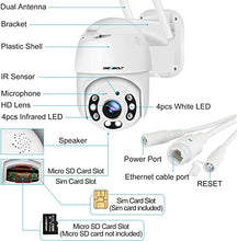 Load image into Gallery viewer, GENBOLT [DC&amp;POE] 3G/4G LTE Security Camera Outdoor Wireless, Floodlight POE IP Surveillance Camera with Humanoid Detection, Auto Tracking Cruise CCTV Camera with Sim Card, Color Night Vision