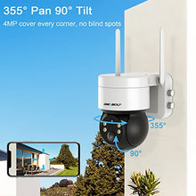 Load image into Gallery viewer, GENBOLT 2K Solar Security Camera Outdoor Wireless, Battery Operated PTZ WiFi Camera 6W 15000mAh Rechargeable Floodlight CCTV Home Surveillance IP Camera, PIR Siren Alarm with Humanoid Detection