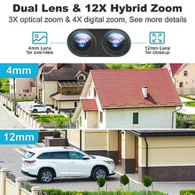 Load image into Gallery viewer, GB-216D-K- WIFI GENBOLT PTZ WiFi Security Camera Outdoor 2.5K, CCTV Home Surveillance Camera with 12X Hybrid Zoom, Dual lens IP Camera with Color Night 4MP, Auto Tracking Humanoid Detection [DC&amp;PoE]