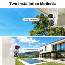 Load image into Gallery viewer, GB-201H-WIFI GENBOLT PTZ WiFi Security Camera Outdoor, CCTV Home Surveillance Camera with Dual View, Dual lens IP Camera with Color Night, Auto Tracking Humanoid Detection [DC&amp;PoE]