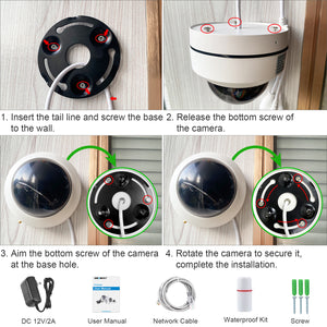 [9X ZOOM] PTZ WiFi Security Camera Outdoor,GENBOLT 5MP AI Auto Tracking Pan Tilt Dome Camera,5X Optical and 4X Digital Zoom Auto Focus IP Camera with Color Night Vision,Wireless Surveillance System with Humanoid Motion Detection